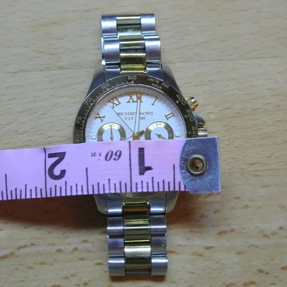 Michael Kors Unisex Two Tone Stainless Steel Band Chronograph Watch [MK5455] - Picture 7 of 7